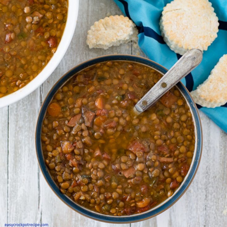 Crock Pot Ham and Lentils Soup Recipe